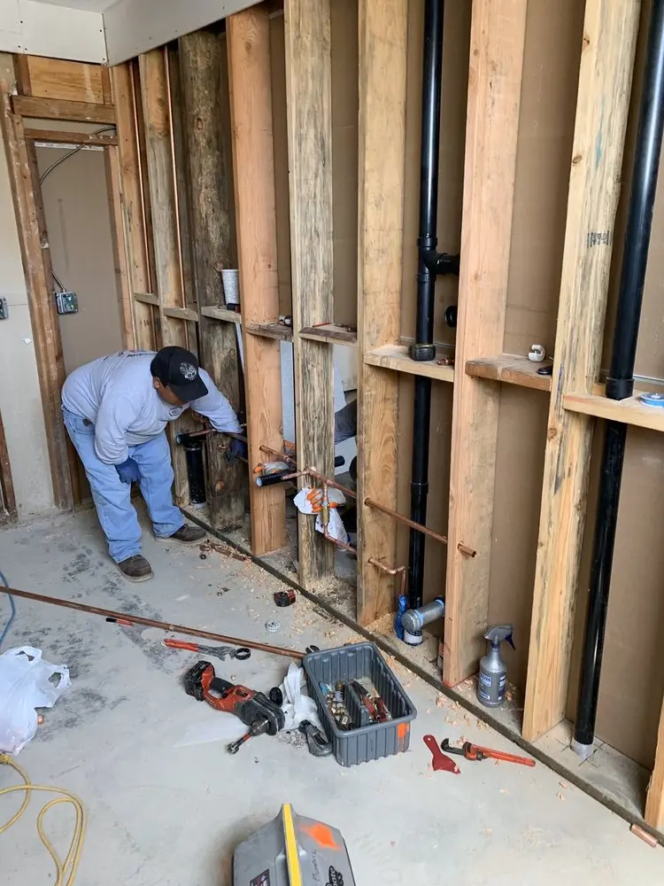 Commercial rough-in plumbing for Water Heater Replacement in Blackwell Chase